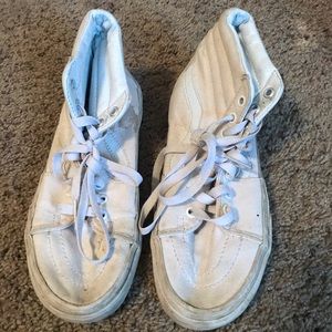 Hi top vans white